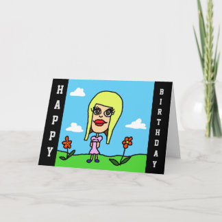 Brown Eyed Girl Customise Birthday Card