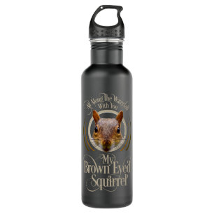 Brown Eyed Squirrel - funny squirrel lover 710 Ml Water Bottle