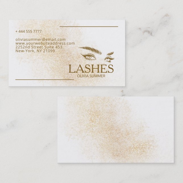 Brown Eyes And Lashes  Business Card (Front/Back)
