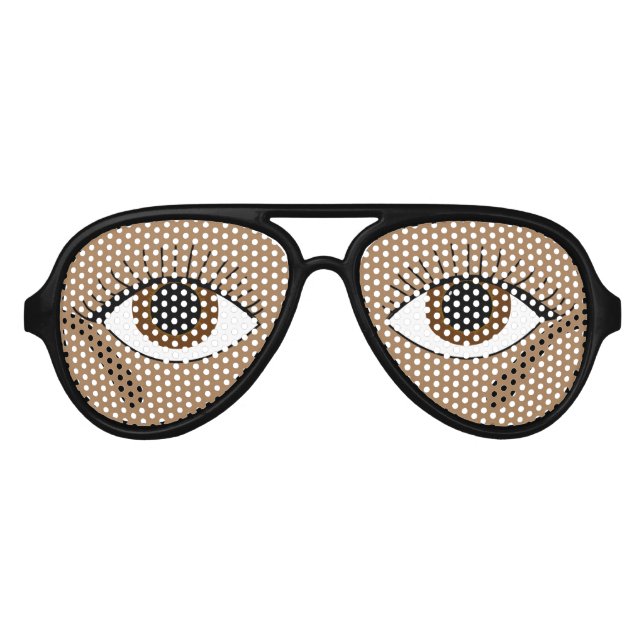 Brown Eyes Aviator Sunglasses (Front)