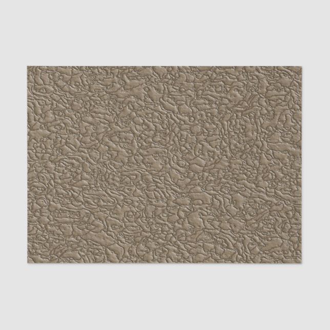 Brown Fake Leather Pattern Tissue Paper (Front)
