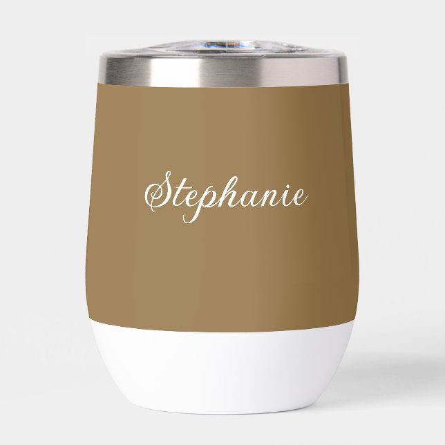Brown Fall Name Modern Elegant Monogram Boho (Front)