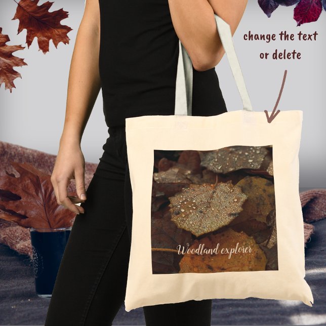 Brown fallen leaves after rain tote bag (Creator Uploaded)