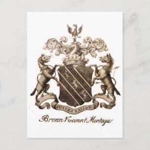 BROWN FAMILY CREST POSTCARD