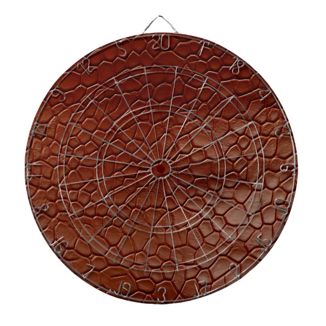 Brown Faux Cowhide Dartboard (Front)