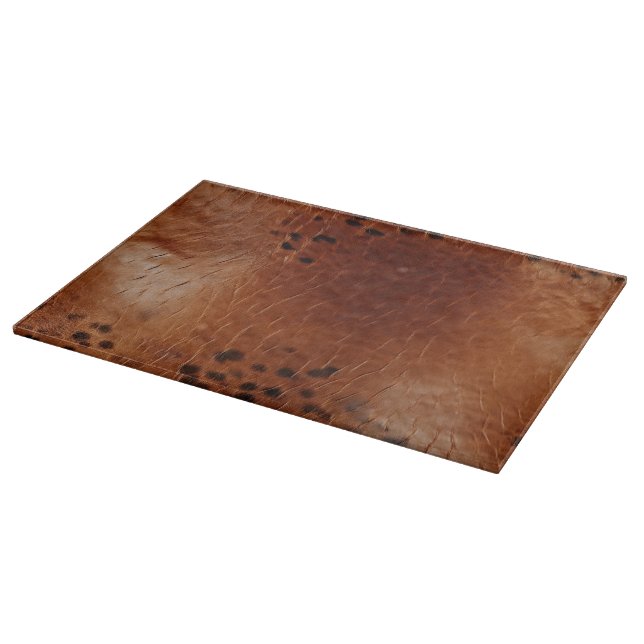 Brown Faux Leather  Cutting Board (Corner)