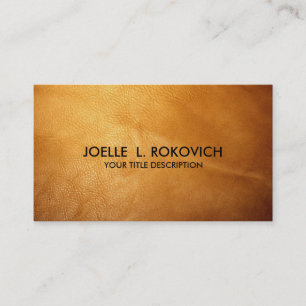 Brown Faux Leather Generic Business Card Template