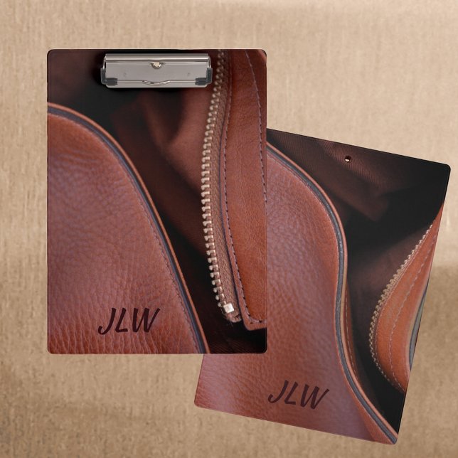 Brown Faux Leather Unzipped Clipboard (Creator Uploaded)