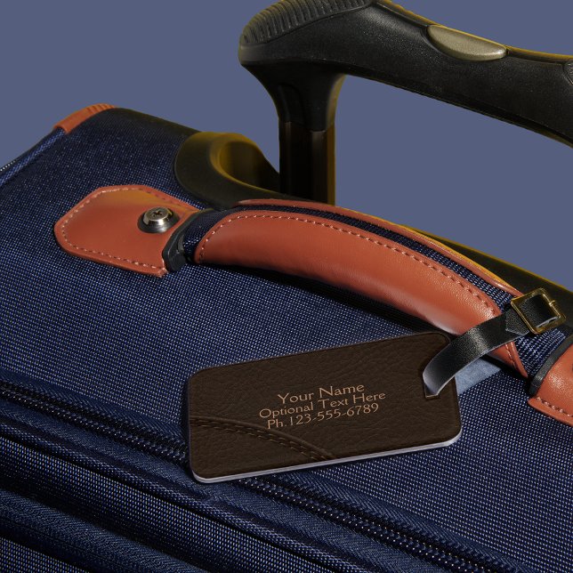 Brown Faux Leather Upholstery Luggage Tag (Creator Uploaded)