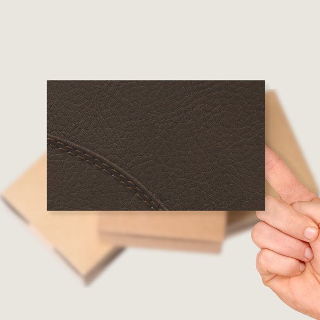 Brown Faux Leather Upholstery Rectangular Sticker (Creator Uploaded)