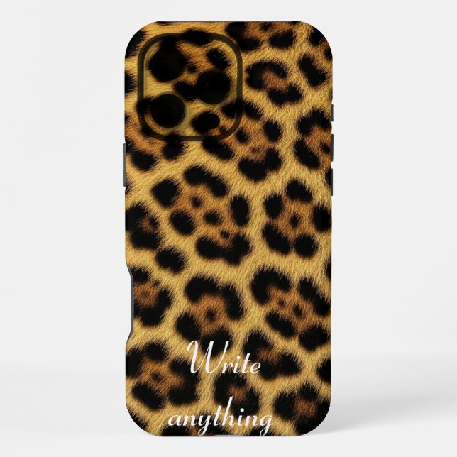 ​Brown Faux Tiger Fur Animal Print iPhone Case (Back)