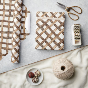 Brown Faux Wood Wrapping Paper