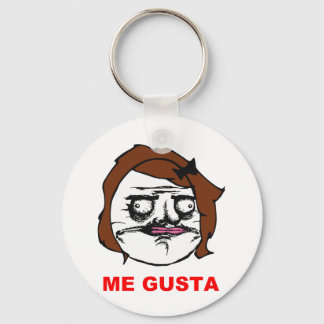 Brown Female Me Gusta Comic Rage Face Meme Key Ring