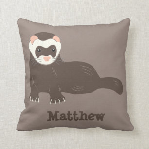 Brown Ferret Personalized Graphic Cushion