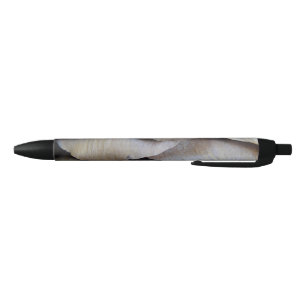 Brown fir cone pattern black ink pen