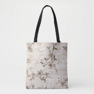 Brown Floral Pattern Handbag