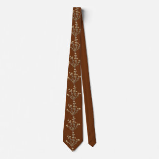 Brown Floral Tie
