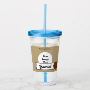 Brown Flower Ribbon by Kenneth Yoncich Acrylic Tumbler