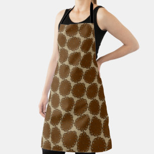 Brown Flower Ribbon by Kenneth Yoncich Apron
