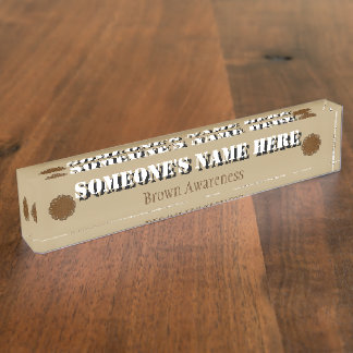 Brown Flower Ribbon by Kenneth Yoncich Nameplate