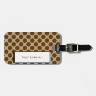 Brown Flower Ribbon Template by Kenneth Yoncich Luggage Tag