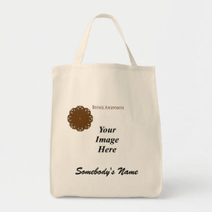 Brown Flower Ribbon Template by Kenneth Yoncich Tote Bag