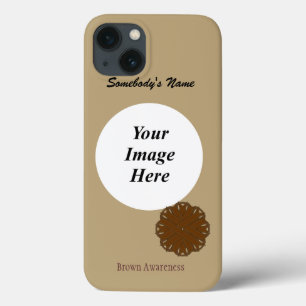 Brown Flower Ribbon Tmpl by Kenneth Yoncich iPhone 13 Case