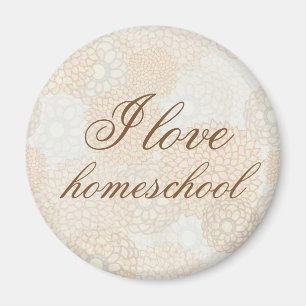 Brown flowers homeschool magnet