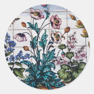 Brown Flowers in a pharmacy, Triana, Seville, Spai Classic Round Sticker
