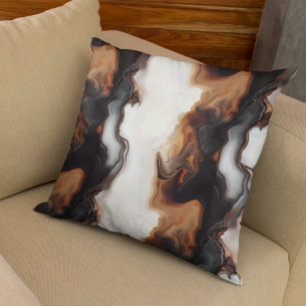 Brown Fluid Painting art Cushion