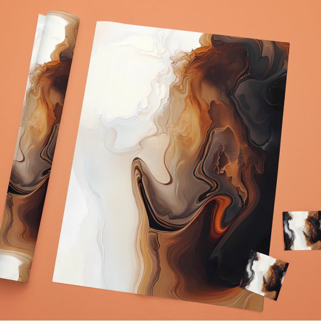 Brown Fluid Painting art  Wrapping Paper (Creator Uploaded)