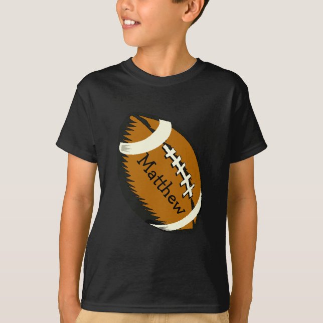 Brown Football Sports Kids Shirt (Front)