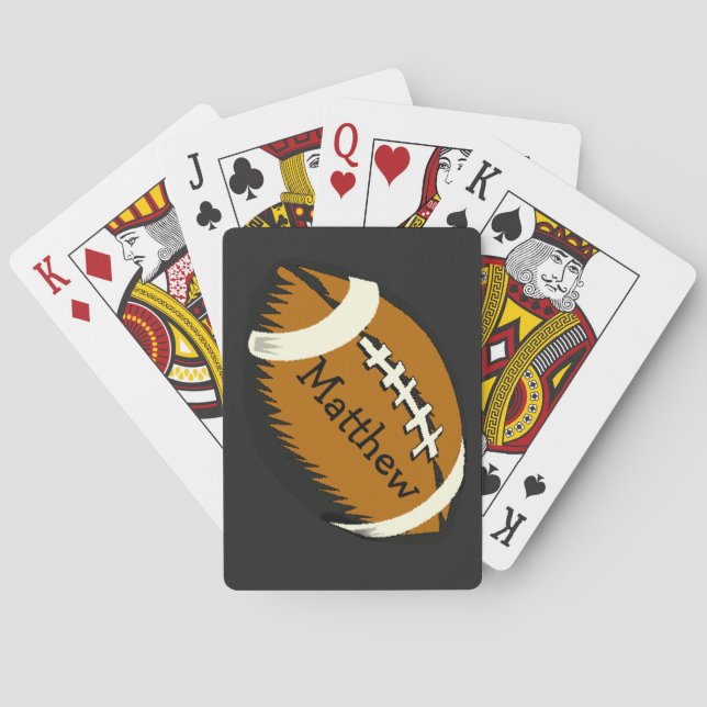 Brown Football Sports Playing Cards (Back)