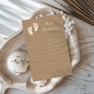 Brown Footprints Gender Reveal Baby Predictions