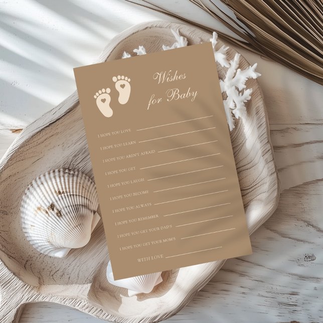 Brown Footprints Gender Reveal Wishes For Baby (Creator Uploaded)