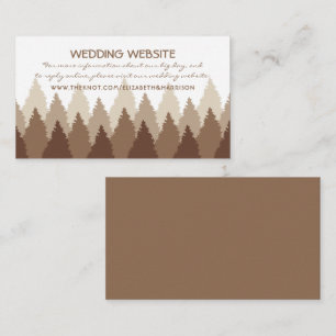 Brown Forest Range Woodland Wedding Website Enclosure Card