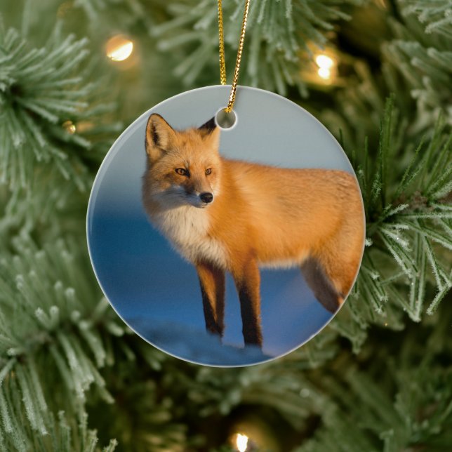 Brown Fox Ceramic Tree Decoration (Tree)