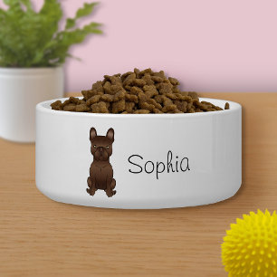 Brown French Bulldog / Frenchie Cartoon Dog & Name