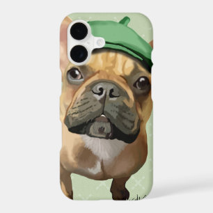 Brown French Bulldog with Green Hat