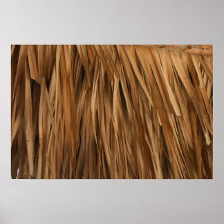 Brown frond roof pattern poster