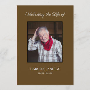 Brown Funeral Program Obituary Order of Service Programme