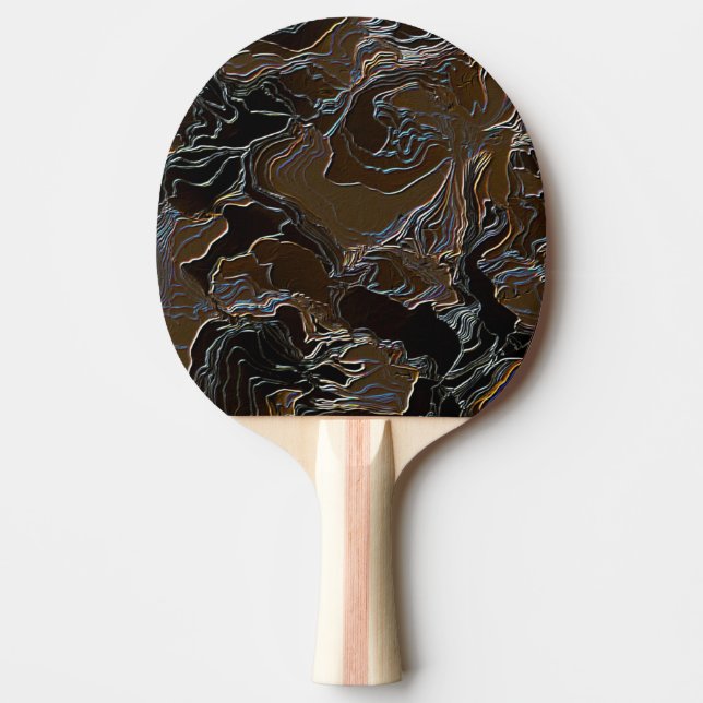 Brown Funky Soldier Ping Pong Paddle (Front)