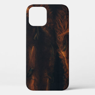Brown fur coat iPhone 12 case
