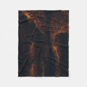 Brown fur coat fleece blanket
