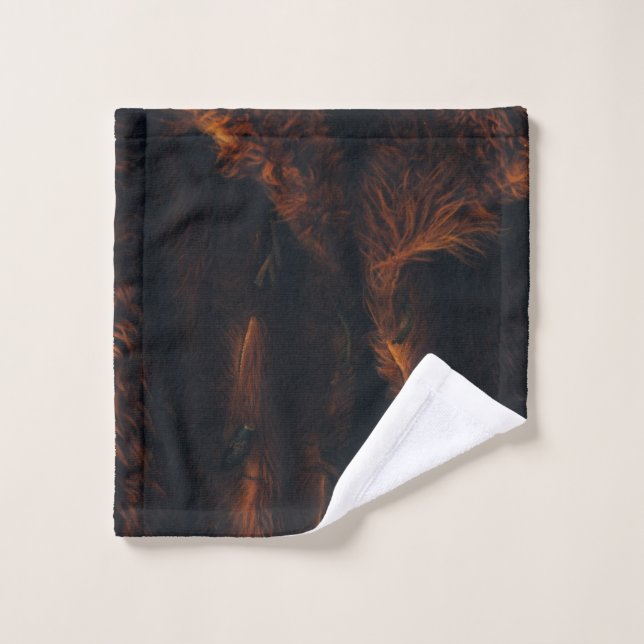 Brown fur coat wash cloth (Wash Cloth)