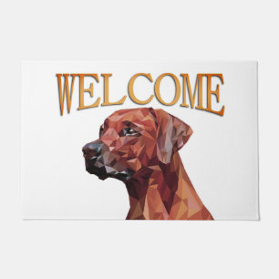 Brown Geometric Dog Doormat