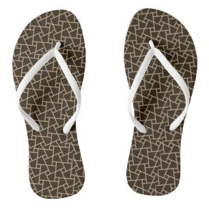 Brown Geometric Jandals