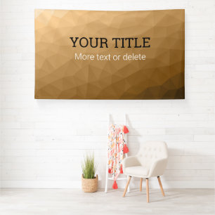 Brown geometric mesh Triangle custom text Banner