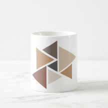 Brown Geometric Pattern White