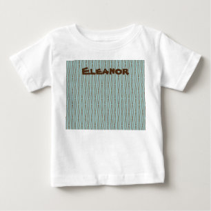 Brown Geometric Repeat Baby T-Shirt